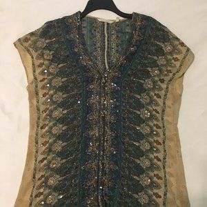 Beautiful sheer peacock blouse